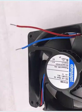 原装正品ebmpapst 4114NU 24V208mA5W金属散热风扇2线12厘米12038