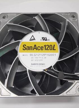 全新Sanyo三洋 9LG1212P1G001 12V 3.2A PWM调速暴力散热风扇12CM