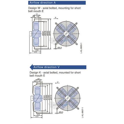 FB035-VDW.2C.A4P ZIEHL-ABEGG400/460V031/0.19A140/90W210/140W