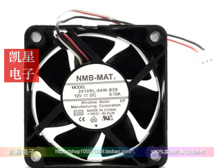 04W NMB美蓓亚6CM 0.10A双滚珠轴承散热风扇2410RL 12V B29 6025