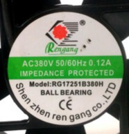 原装 RENGANG RG17251B380H AC 380V 0.12A 17251 17CM 机柜风机