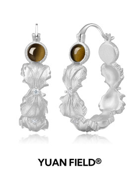 胡可的买手店 Yuan Field 羽叶系列  缦叶耳圈