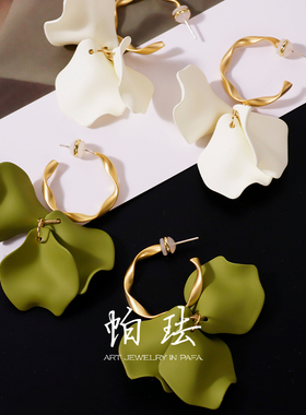 PAFA帕珐小众设计云花香影耳环