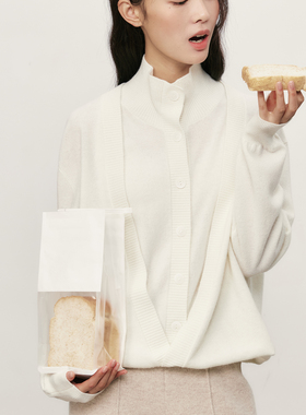 胡可的买手店 HDL 松弛感穿搭羊毛羊绒假两件层次针织外套