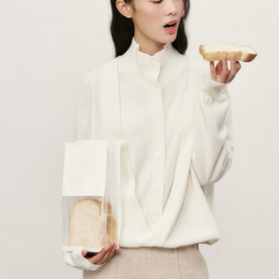 胡可的买手店 HDL 松弛感穿搭羊毛羊绒假两件层次针织外套