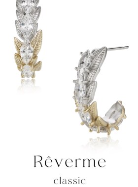 胡可的买手店 Rêverme Classic 月桂系列 金银桂叶耳钉