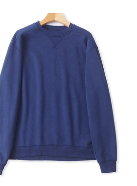 GG1256外贸欧美单学院风男生加绒卫衣冬季新款圆领宽松大码上衣