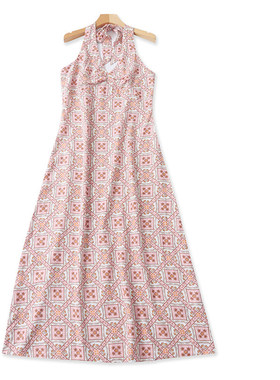 DD0256外贸欧美单女士连衣裙新款挂脖印花时尚超仙甜蜜显瘦长裙