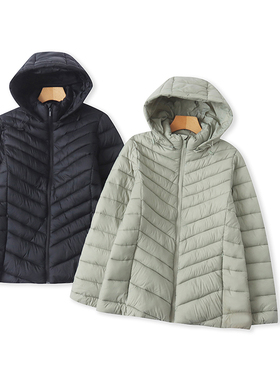 GG1540外贸欧美单女士薄款棉服冬季新款立领连帽宽松纯色百搭棉衣