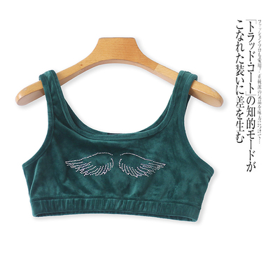 外贸日单女生金丝绒背心2025新款性感内搭外穿百搭无袖短款上衣