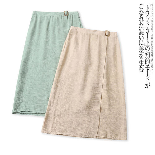 D6364外贸欧美单女士半身裙夏季新款半松紧腰淑女风显瘦中长裙