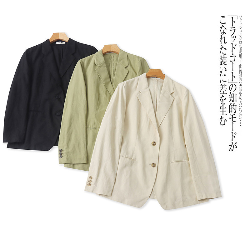 H5612外贸欧美单女士西装新款翻领单排扣宽松时尚通勤风休闲外套