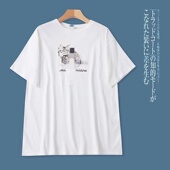 圆领套头卡通上衣 T恤春夏新款 HH6320外贸日单潮流男装 休闲短袖