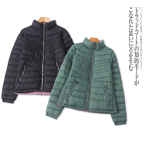 J2640外贸欧美单女士棉衣2025冬季新款立领拼色宽松 百搭时尚棉服