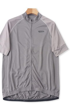 G6001外贸欧美男士运动短袖T恤春夏新款立领拉透气速干骑行服上衣