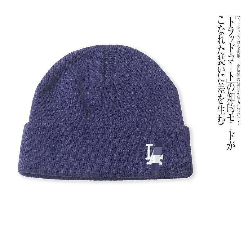 O1256外贸时尚男女情侣款休闲针织帽秋冬新款保暖舒适护耳毛线帽