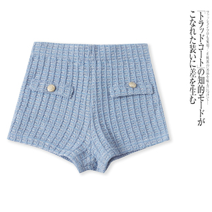 G7585外贸欧美女士针织短裤新款松紧腰弹力修身洋气百搭打底裤