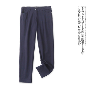 外贸欧美单女士休闲裤秋冬新款弹力修身显瘦纯色时尚直筒裤长裤