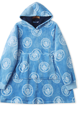 U1141外贸欧美毛绒加厚家居服睡袍冬连帽珊瑚绒宽松大码懒人浴袍