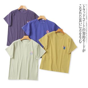 CC8192外贸日单学院风男生休闲短袖上衣夏季新款圆领宽松百搭T恤