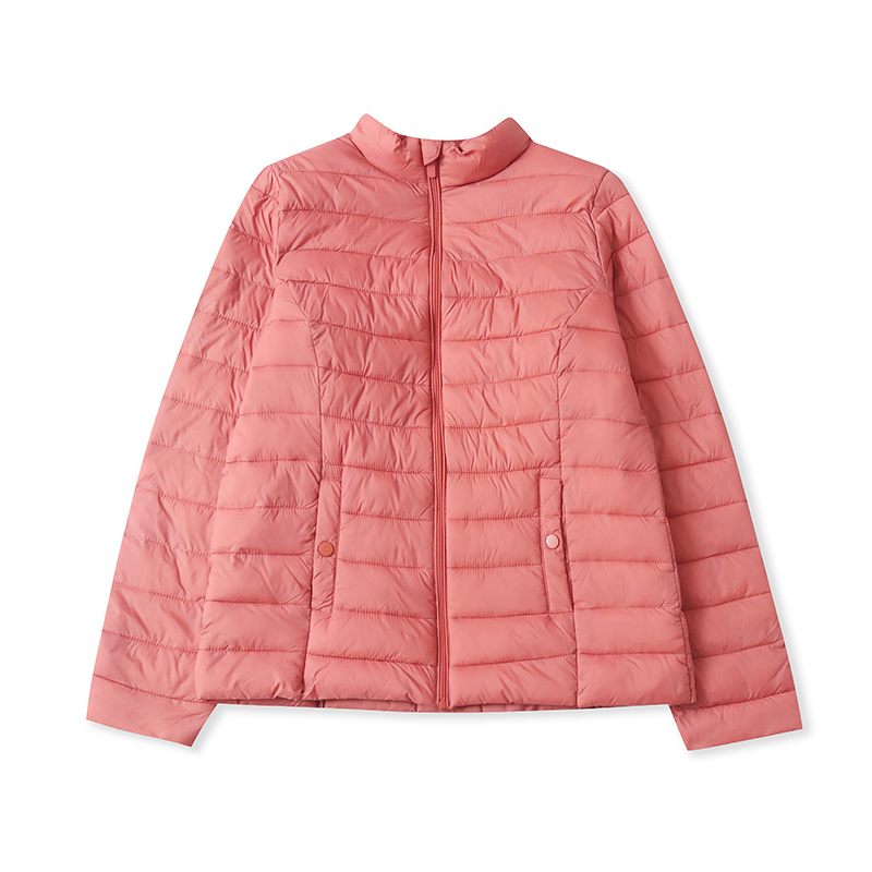 J5286外贸欧美单女装棉衣秋冬新款立领宽松大码胖MM薄款棉服