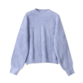 圆领套头宽松慵懒风针织衫 DD1356外贸欧美女士毛衣冬季 新款