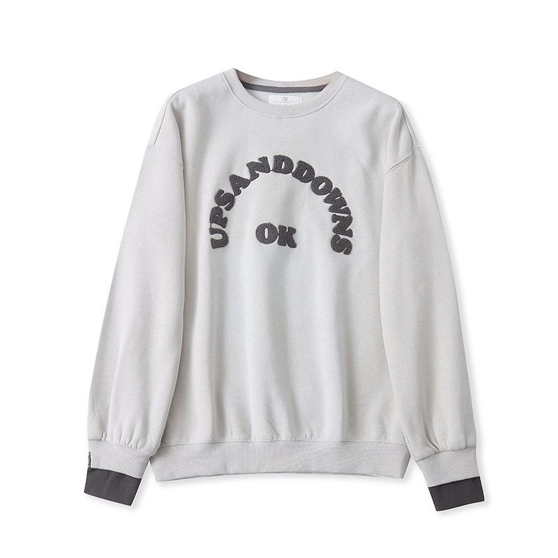 BB0239外贸欧美单女生卫衣秋冬季新款圆领拼色加绒休闲宽松上衣