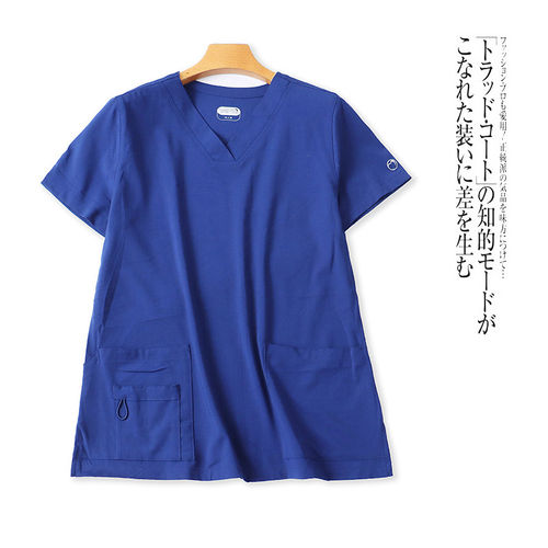 E3563外贸欧美男女士同款工作服上衣医生护士服洗手衣医护制服T恤