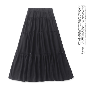 松紧腰高腰显瘦中长裙 半身裙春夏新款 A5633外贸欧美单时尚 女装