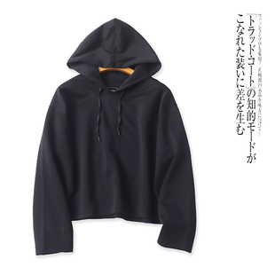 外贸欧美单女士卫衣秋季新款连帽套头宽松显瘦时尚休闲百搭上衣