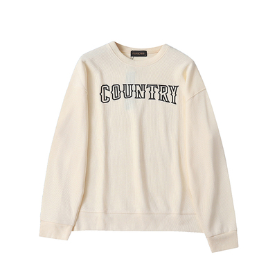 外贸时尚学院风女生卫衣2025秋季新款圆领套头字母印花宽松上衣