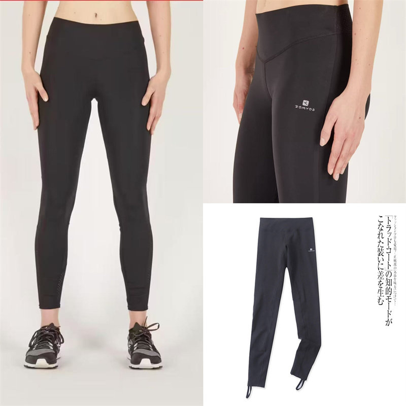 外贸日单女士健身裤秋季新款松紧腰高弹力修身运动训练瑜伽裤