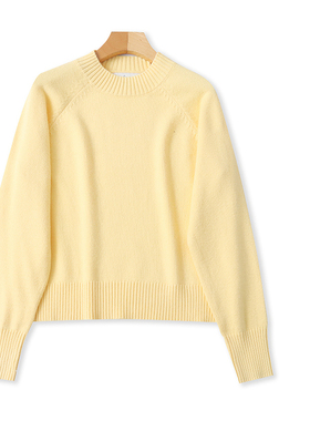 K5895外贸欧美单女士毛衣冬季新款半高领套头纯色宽松百搭针织衫