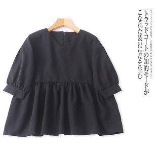 J8653外贸欧美单女士短袖上衣新款V领套头宽松时尚洋气百搭小衫