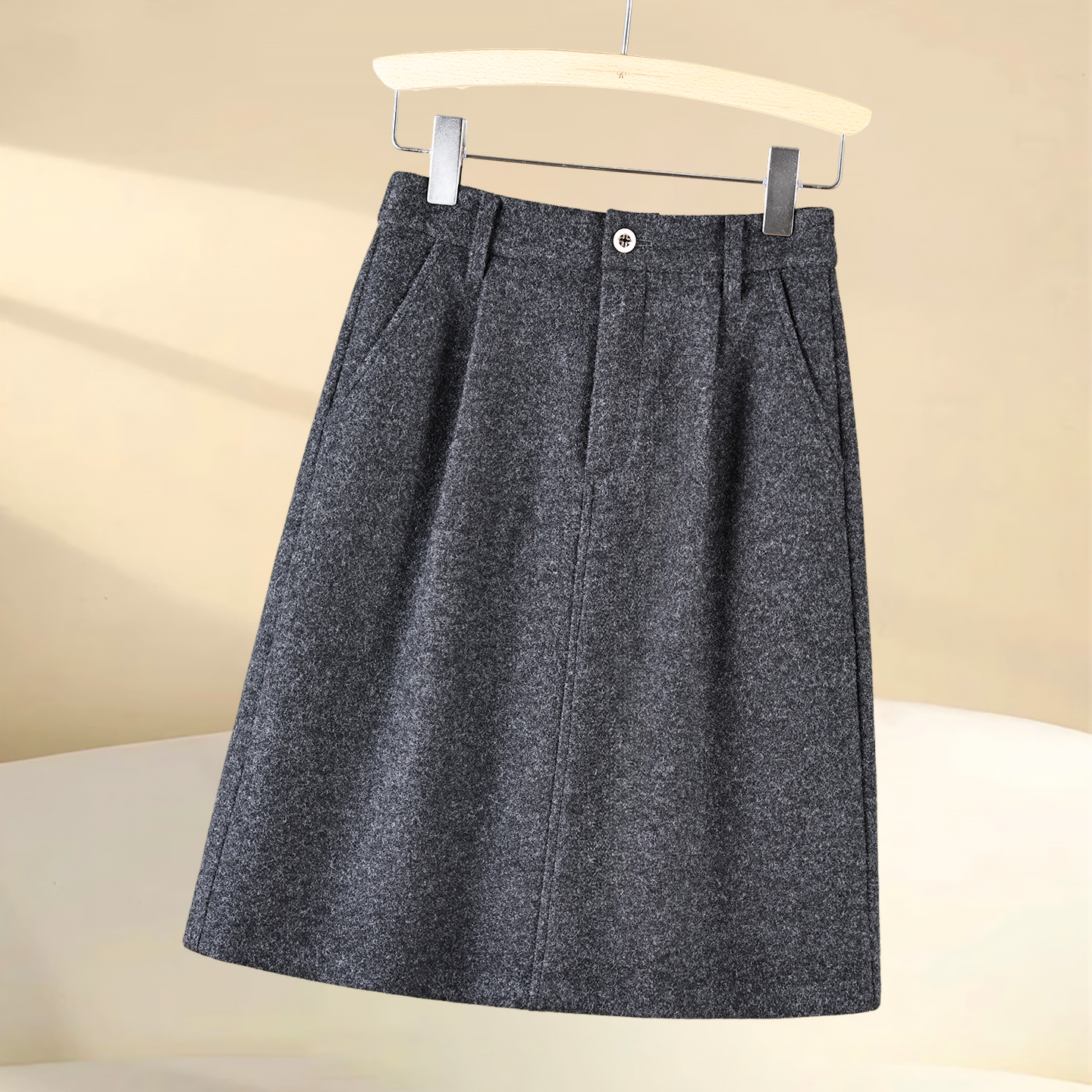 毛呢半身裙花苞裙短裙a字包臀裙