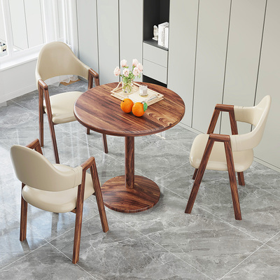 阳台喝茶小桌子桌椅组合网红款家用休闲小户型圆桌茶几洽谈会客桌