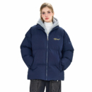 美式PD签字假两件连帽加厚拉链棉服保暖宽松面包服棉衣