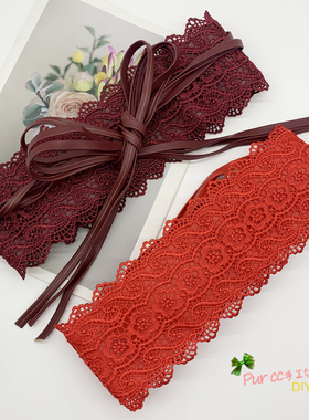 包邮新款蕾丝女士宽腰封连衣裙修身束腰带显瘦百搭衬衫绑带加长