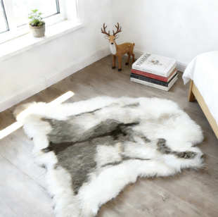 仿驯鹿皮长毛毯仿皮草坐垫椅子垫大气轻奢沙发毯墙面挂毯地毯卧室