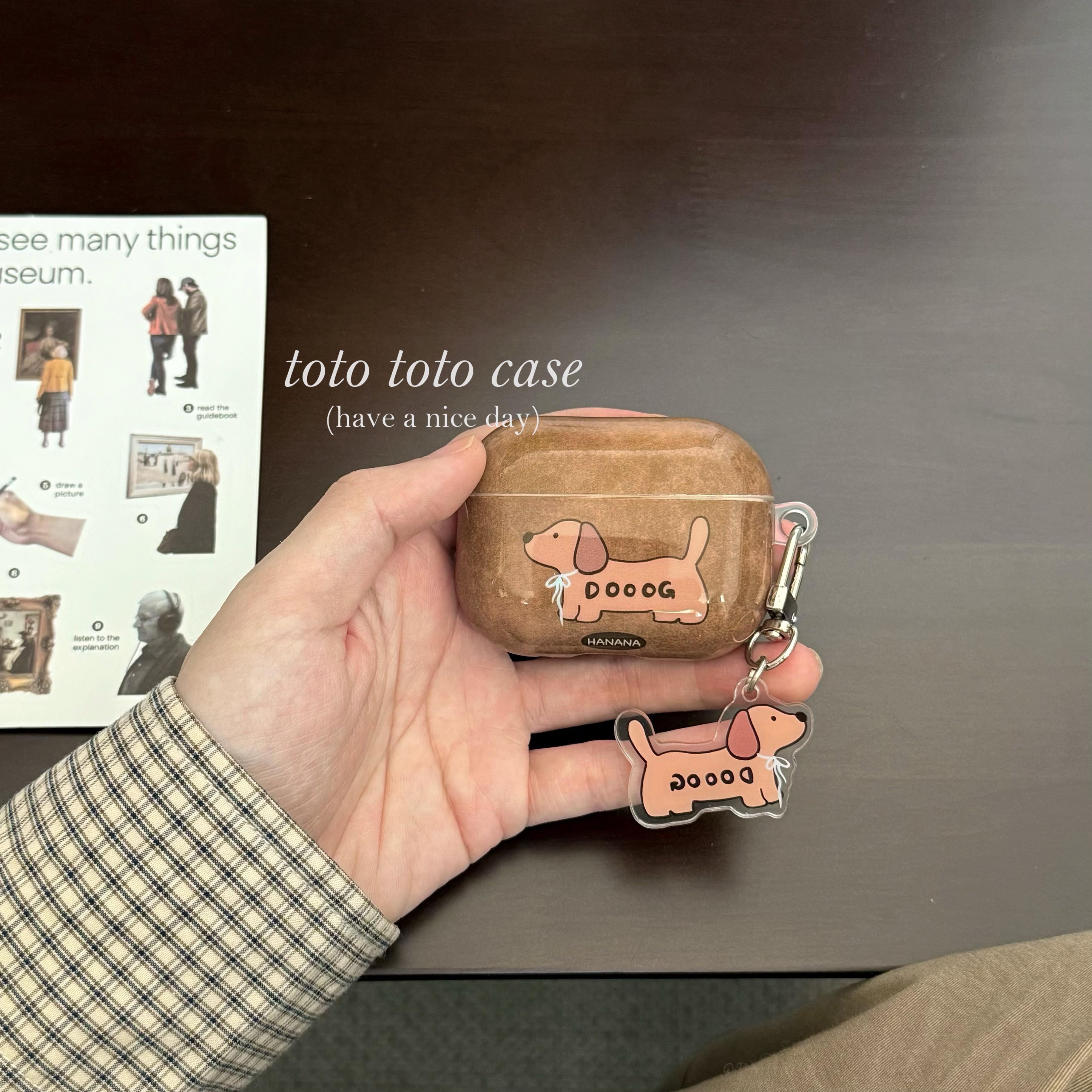 卡通棕色领结狗Airpods4代耳机套