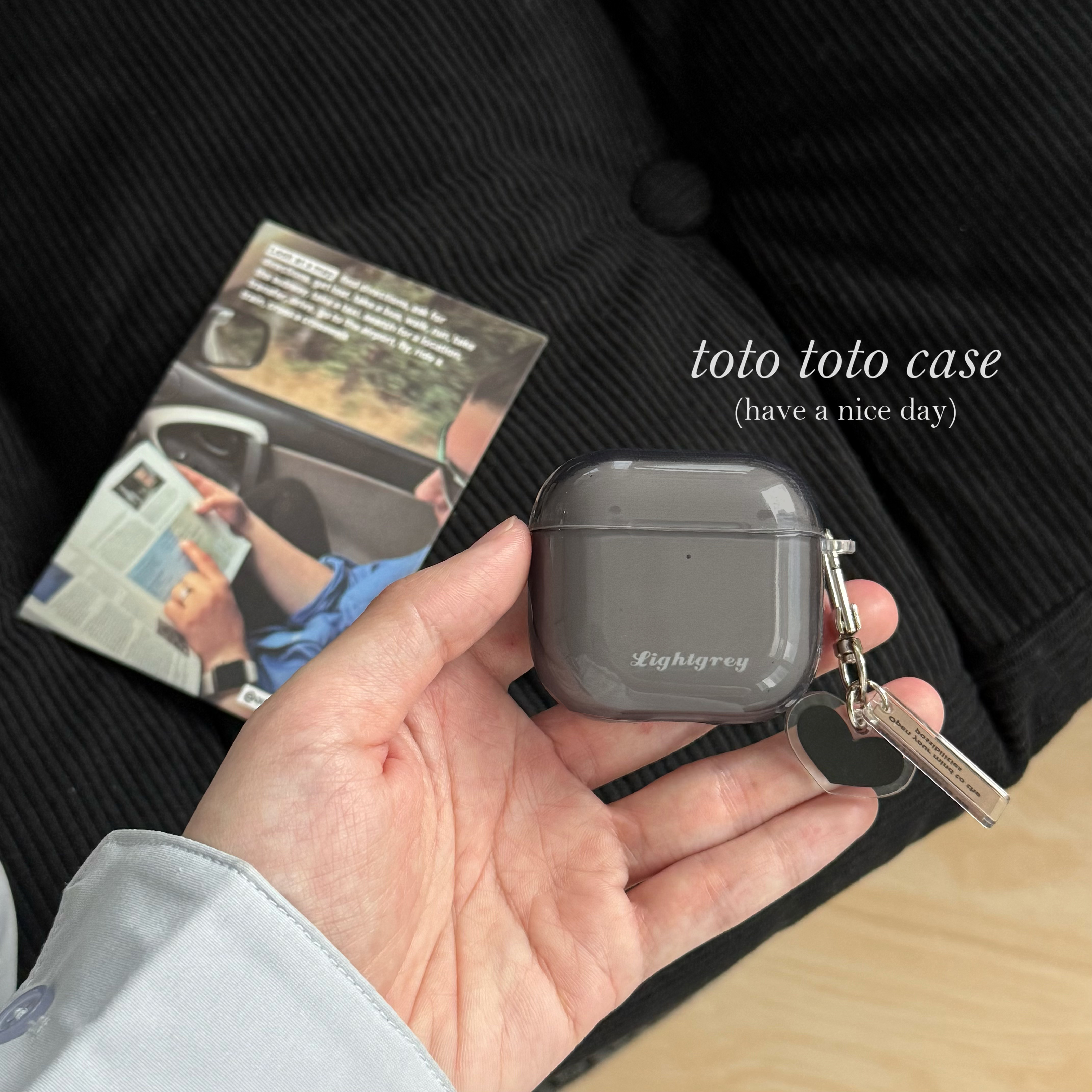 高级感灰色半透Airpods4代耳机套