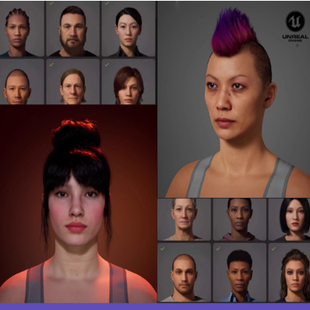 虚幻5.6全部66个经典Metahuman人物角色全收集,在UE5.6本地使用