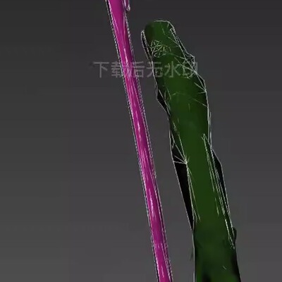 3ds max次时代科幻风武士刀3D模型FBX素材3dmax未来机械风太刀c4d