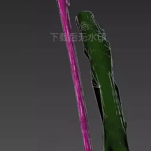 3ds max次时代科幻风武士刀3D模型FBX素材3dmax未来机械风太刀c4d