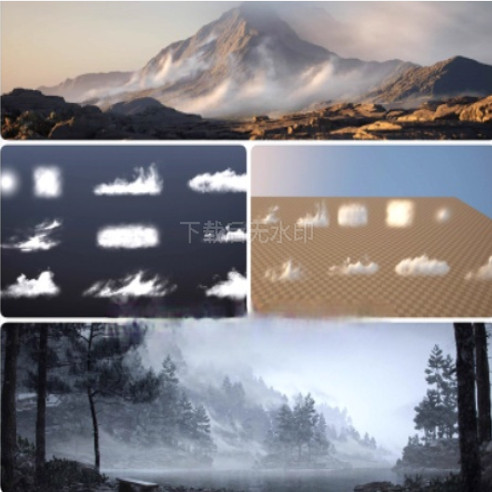 UE5虚幻引擎云雾云海烟雾效果大气雾体积常用雾片雾特效UE素材