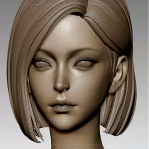 zbrush 材质球 matcap 最好用的雕塑材质球泥塑美女头像 ztl