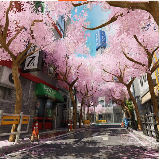 UE5虚幻亚洲日本风城市东京街道场景Tokyo Stylized Environment