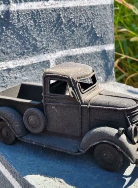 七八十年代手作国营老铁皮厂出品复古做旧铁皮车盆器摆件杂货