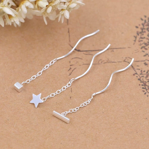 Подвеска, милые гибкие серьги, серебро 925 пробы