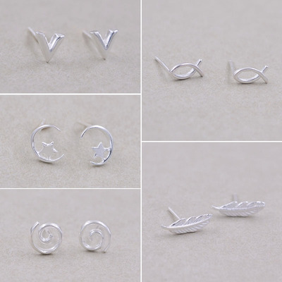 日韩风纯银百搭耳饰品